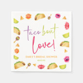 Taco Over Love! Fiesta Bruiloftsfeest Servet (Voorkant)