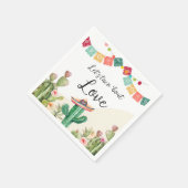 Taco Over Love Fiesta Cactus Watercolor Douche Servet (Hoek)