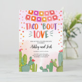Taco Over Love Fiesta Koppels Borrel Kaart (Staand voorkant)