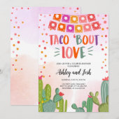 Taco Over Love Fiesta Koppels Borrel Kaart (Voorkant / Achterkant)