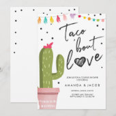 Taco Over Love Fiesta Koppels Splash Cactus Kaart (Voorkant / Achterkant)