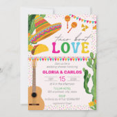 Taco over Love Fiesta Mexican Couple's Shower Kaart (Voorkant)