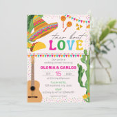 Taco over Love Fiesta Mexican Couple's Shower Kaart (Staand voorkant)