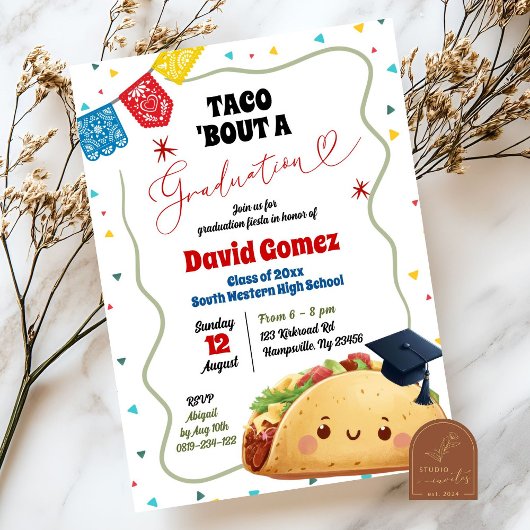Taco Over Mexicaans Afstudeerfeest Kaart
