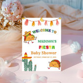 Taco Over Mexicaans Baby shower Welkomstbord Reclamebord Met Voetstuk
