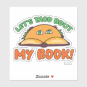 Taco over mijn boek Grappige auteur Promotie Kunst Sticker (Vel)