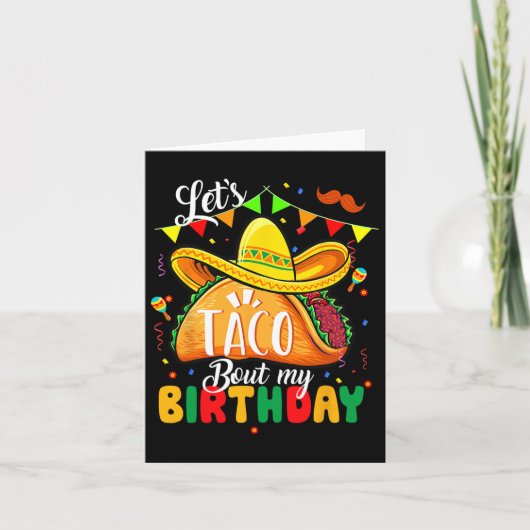 Taco over m'n Birthday Funny Cinco de Mayo Mexican Kaart (Voorkant)