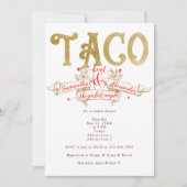Taco Over Perfect Paar Liefde Fiesta Paar Douche Kaart (Voorkant)