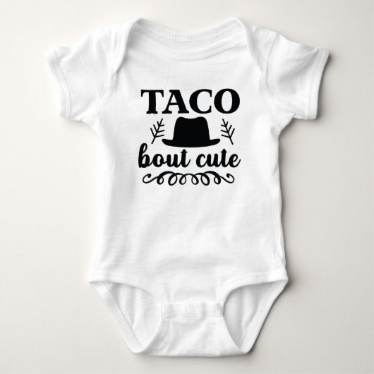 "Taco over schattig" grappig baby bodysuit (Voorkant)