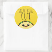 Taco Over Schattige Cutsie Ronde Sticker (Tas)