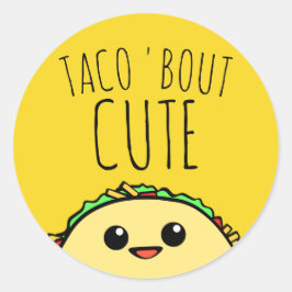 Taco Over Schattige Cutsie Ronde Sticker