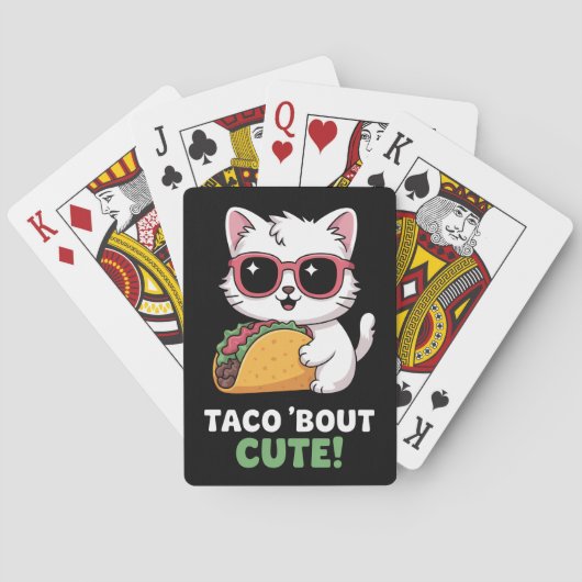 Taco 'Over Schattige kitten Pokerkaarten (Achterkant)