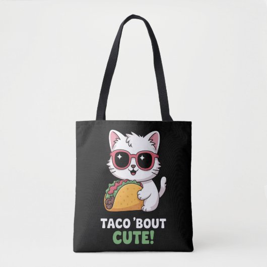 Taco 'Over Schattige kitten Tote Bag (Voorkant)