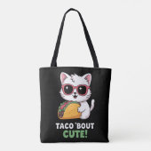 Taco 'Over Schattige kitten Tote Bag (Achterkant)