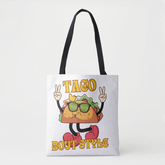 Taco over stijl tote bag (Voorkant)