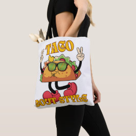Taco over stijl tote bag