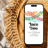 Taco over twee verjaardagsuitnodiging kaart