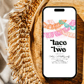 Taco over twee verjaardagsuitnodiging kaart