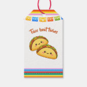 Taco over tweelingen cadeaulabel (Voorkant)