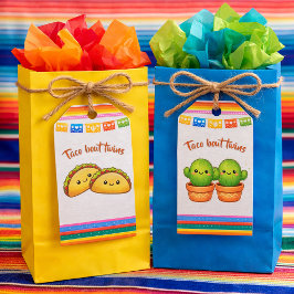 Taco over tweelingen cadeaulabel