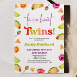 Taco over tweelingen! Fiesta-Baby shower Kaart