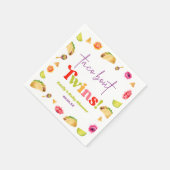 Taco over tweelingen! Fiesta-Baby shower Servet (Hoek)