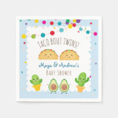 Taco over tweelingen! Fiesta Twin Boy Baby shower Servet (Voorkant)