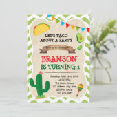 Taco over uitnodiging verjaardagsfeestje (Staand voorkant)