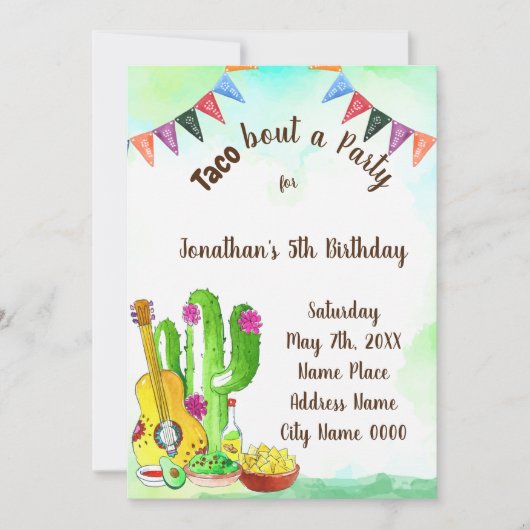 Taco over uitnodiging voor feestdag (Voorkant)