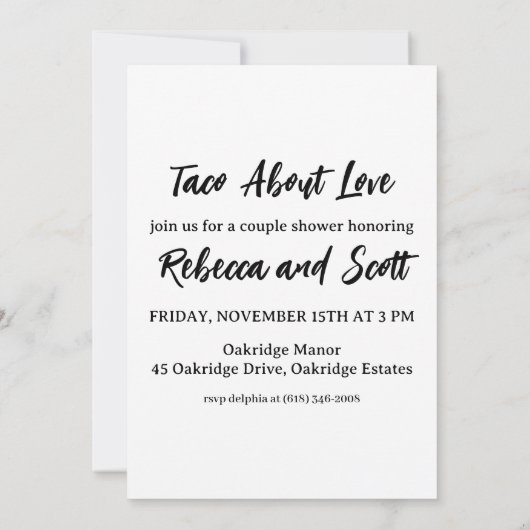 taco over uitnodigingen voor liefde (Achterkant)