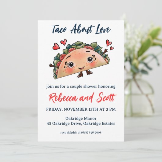 taco over uitnodigingen voor liefde (Staand voorkant)