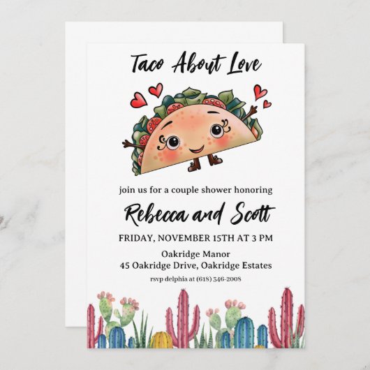 taco over uitnodigingen voor liefde (Voorkant / Achterkant)