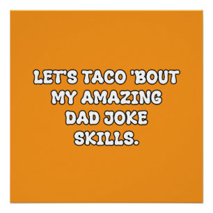 Taco Over Vader Grappe Food Pun Typografie Perfect Poster