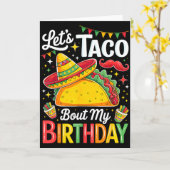 Taco over verjaardag grappig cinco de mayo Mexicaa Kaart (Gele Bloem)