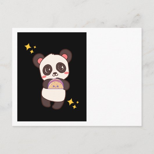 Taco panda leuk grappig briefkaart (Voorkant)