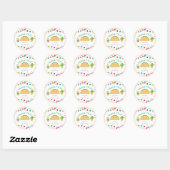 Taco Party Baby shower Dank u wel! Ronde Sticker (Vel)