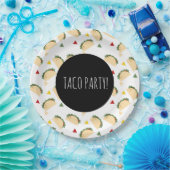 Taco Party Birthday Confetti Fiesta Geometric Papieren Bordje (Feest)