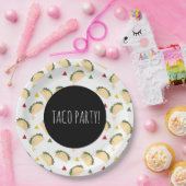 Taco Party Birthday Confetti Fiesta Geometric Papieren Bordje (Feest)