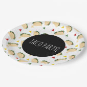 Taco Party Birthday Confetti Fiesta Geometric Papieren Bordje (Gekanteld)