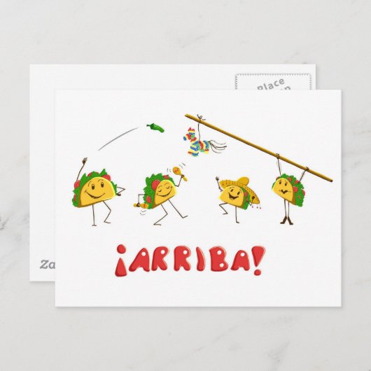 Taco Party Briefkaart (Voorkant / Achterkant)