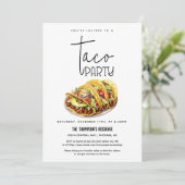 Taco Party Eventuele Occasion Party Taco Night Par Kaart (Staand voorkant)
