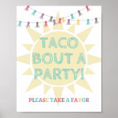 Taco Party Favor Sign Poster (Voorkant)