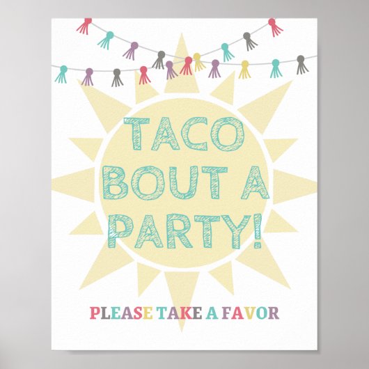 Taco Party Favor Sign Poster (Voorkant)