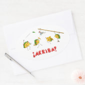 Taco Party Ovale Sticker (Envelop)