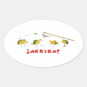 Taco Party Ovale Sticker