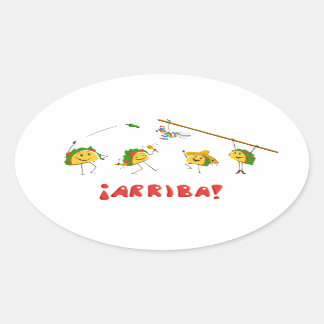 Taco Party Ovale Sticker