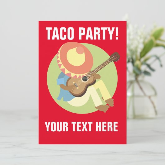 TACO PARTY UITNODIGINGEN (Staand voorkant)