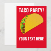TACO PARTY UITNODIGINGEN (Voorkant / Achterkant)