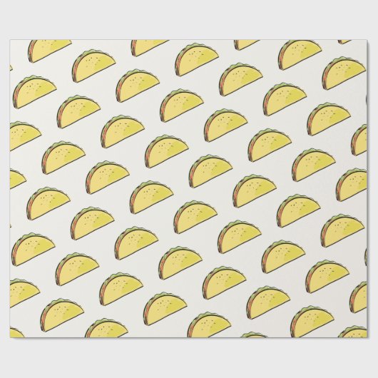 Taco Patroon Crème Cadeaupapier (Vlak)