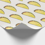 Taco Patroon Crème Cadeaupapier<br><div class="desc">Dit eenvoudige en leuke inpakpapier heeft een crèmekleurige achtergrond met taco patronen. Personaliseer naar uw wens. U vindt meer bijpassende producten in mijn winkel.</div>